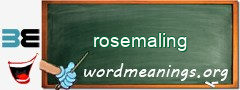 WordMeaning blackboard for rosemaling